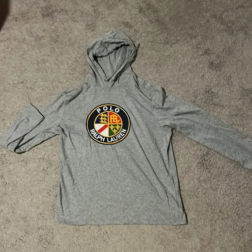 Polo Ralph Lauren Cookie long sleeve Hoodie T Shirt new grey Mens XXL